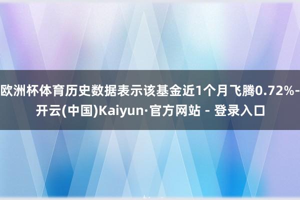  欧洲杯体育历史数据表示该基金近1个月飞腾0.72%-开云(中国)Kaiyun·官方网站 - 登录入口