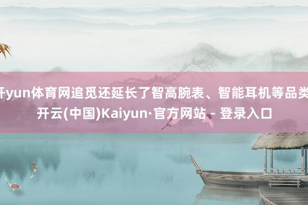   开yun体育网追觅还延长了智高腕表、智能耳机等品类-开云(中国)Kaiyun·官方网站 - 登录入口